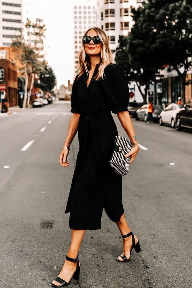 BLACK CROPPED JUMPSUIT - Fashion Jackson