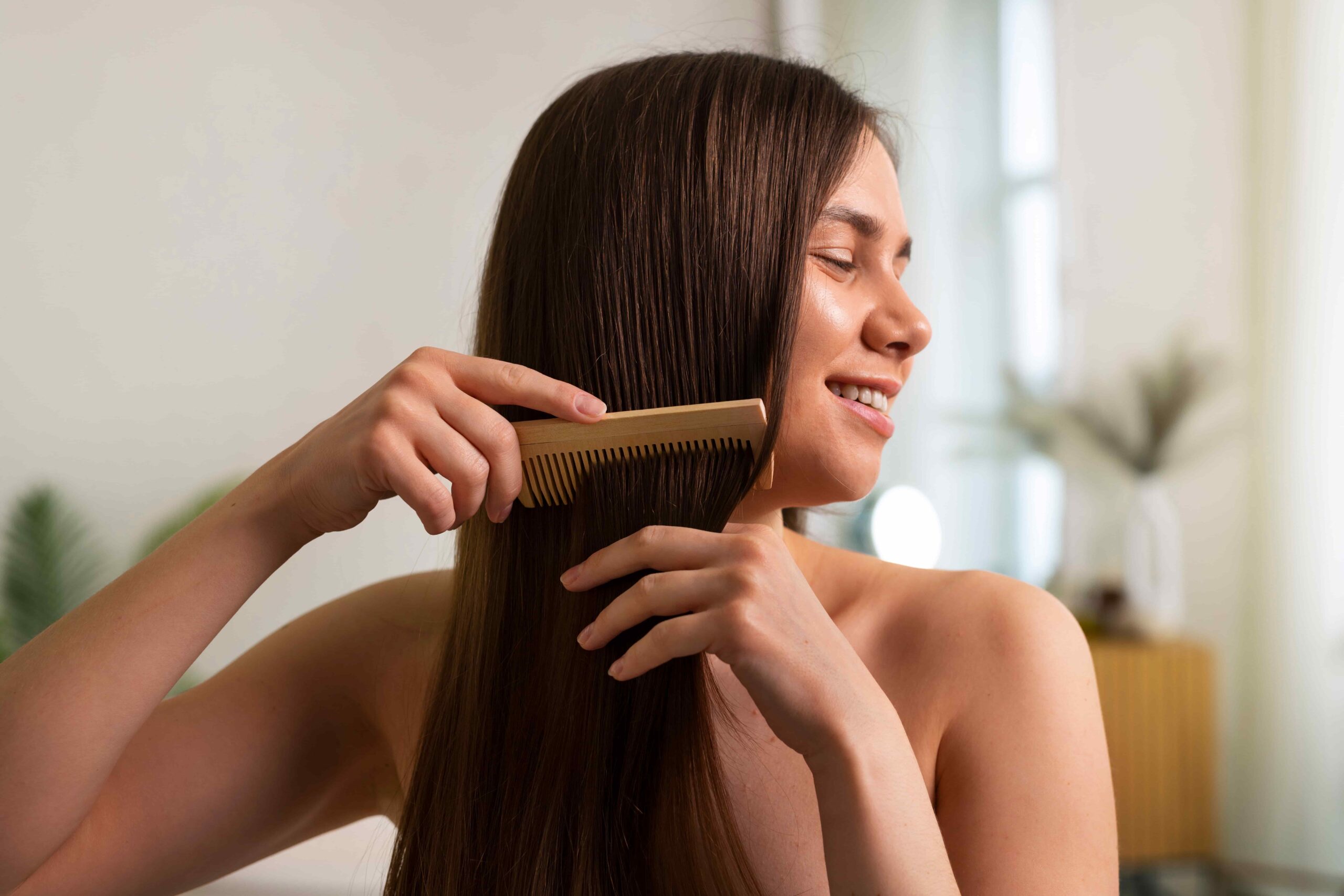 como passar óleo no cabelo