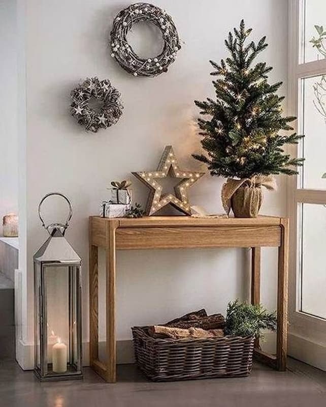 ideia simples para decoração de natal para sala pequena