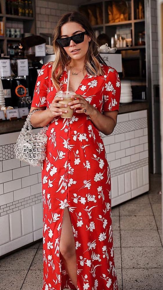 vestido com estampa floral para look tomato girl 