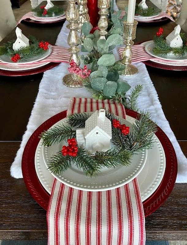 decoracao de natal para mesa com lembrancinhas para convidados 