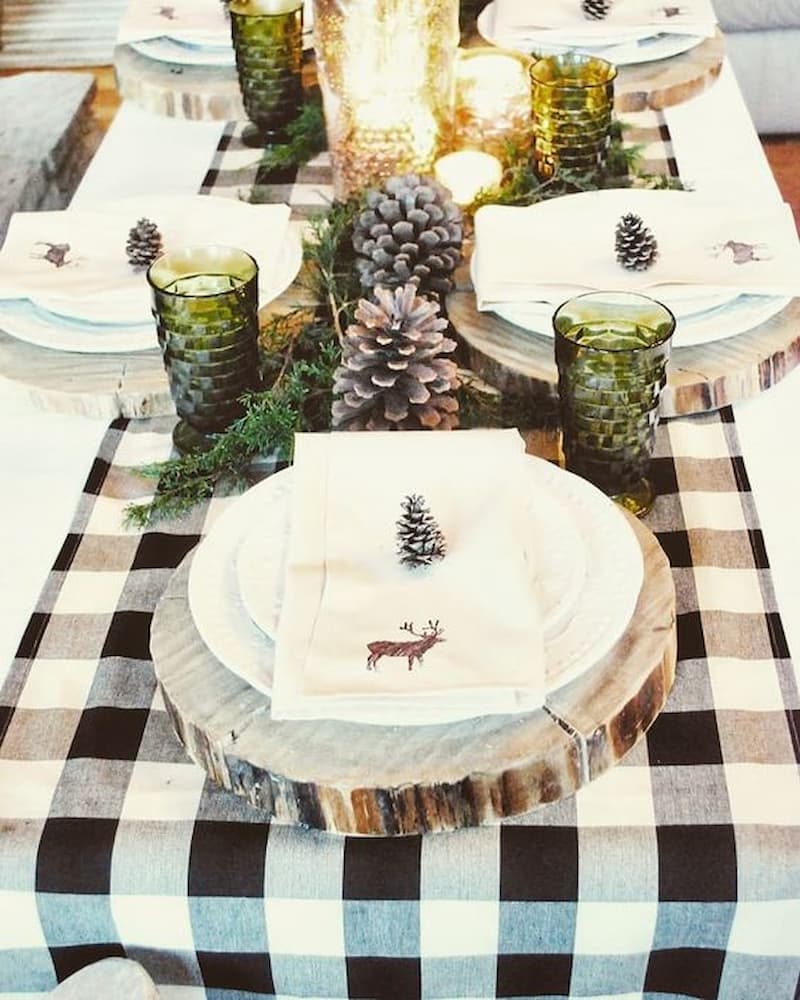 decoração de natal simples para mesa 