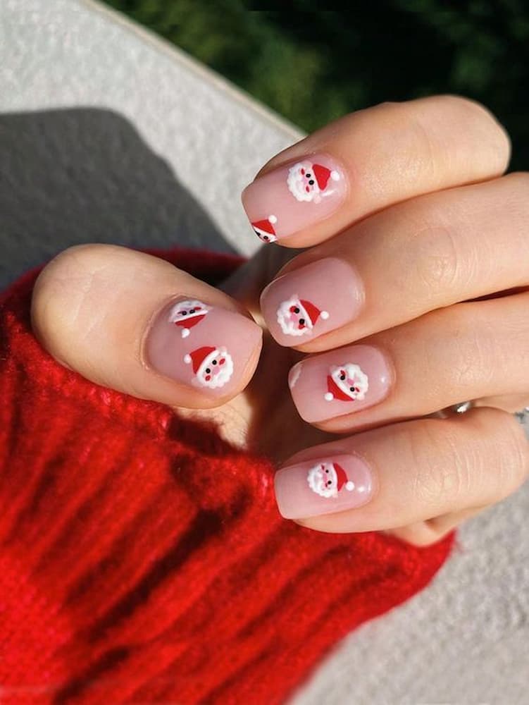 ideias de unhas decoradas Natal divertidas