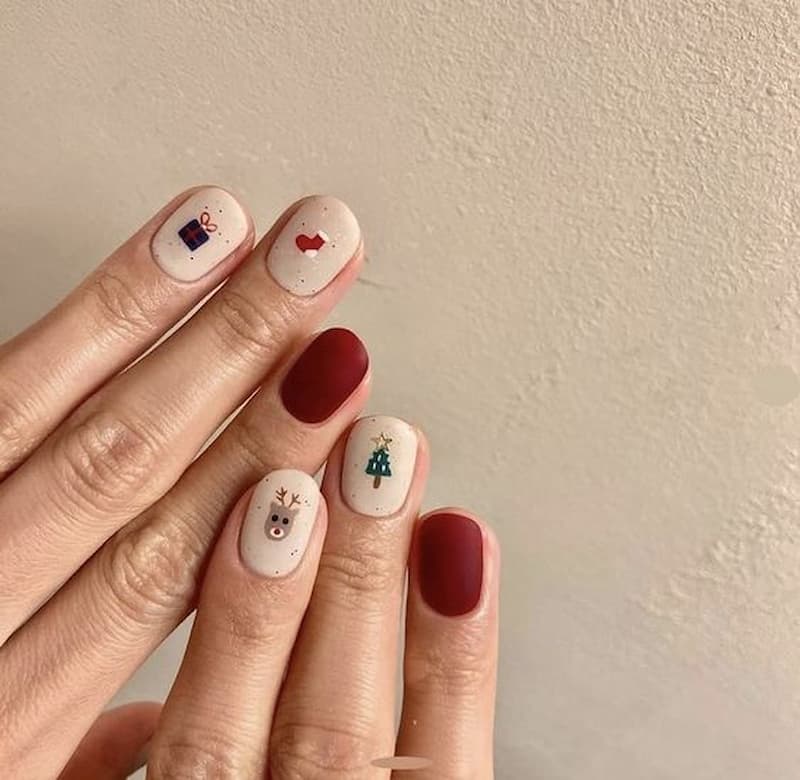 ideias de unhas para o Natal 