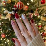 ideias para pintar unhas para Natal