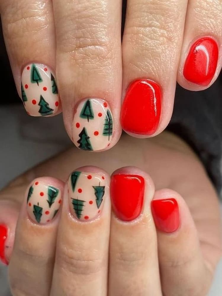 unhas decoradas Natal 