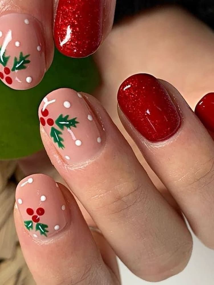 unhas para natal decoradas 