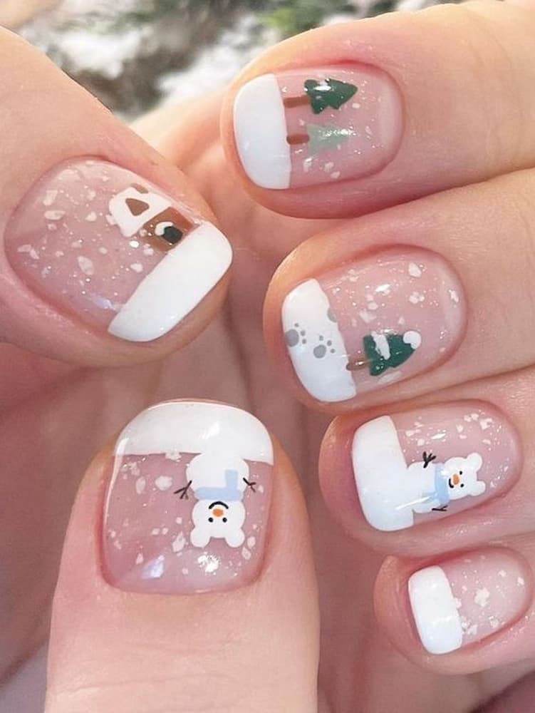 unhas para natal delicadas e divertidas 