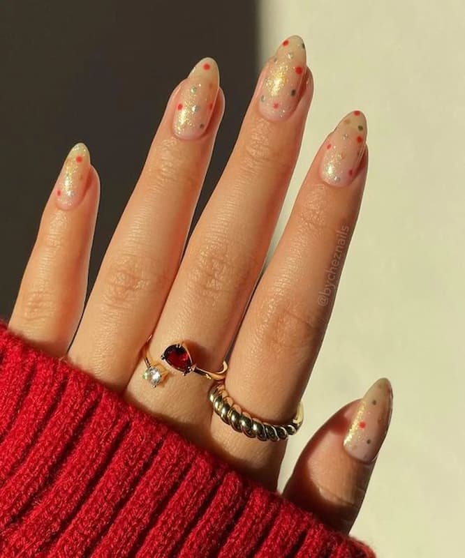 unhas para natal facil de fazer 