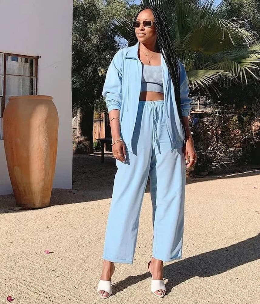 looks para ano novo com conjunto azul pastel 