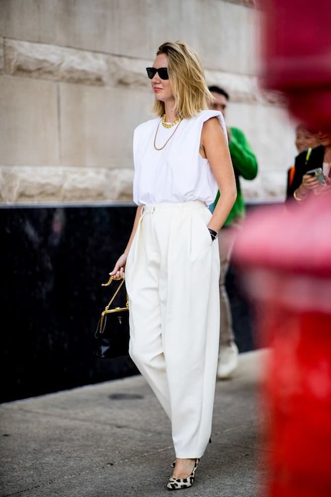 look fresco para trabalhar todo branco