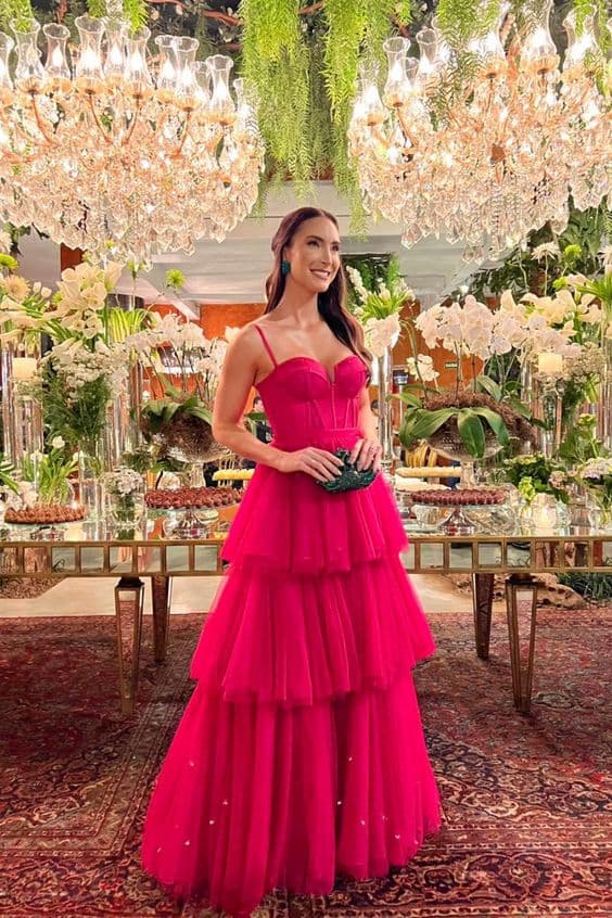 pink para vestido de madrinha de casamento a noite